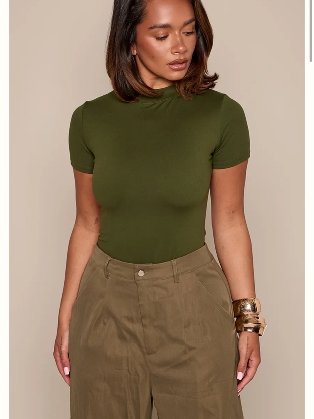 Classic Long Sleeve Mock Neck Women’s Top
